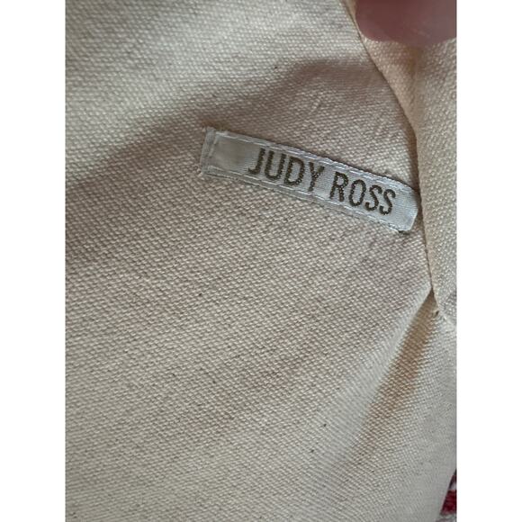 Set 2 18" Judy Ross Textiles Wool Hand-Embroidered Pillows Down Fill Insert - Picture 7 of 9